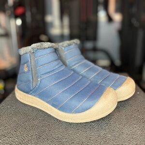 Slip-On Boots | Faux Fur Lined | Dark Blue